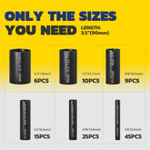 Haisstronica electrical heat shrink tubing kit with 110PCS in 1/4"-3/4" sizes for versatile wire insulation.