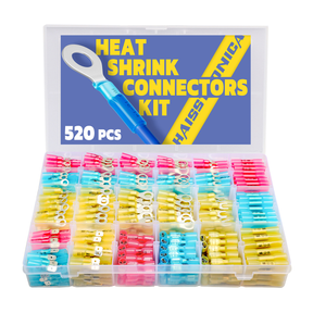 Haisstronica shrink wrap wire connectors kit with 520 pieces for comprehensive electrical projects.