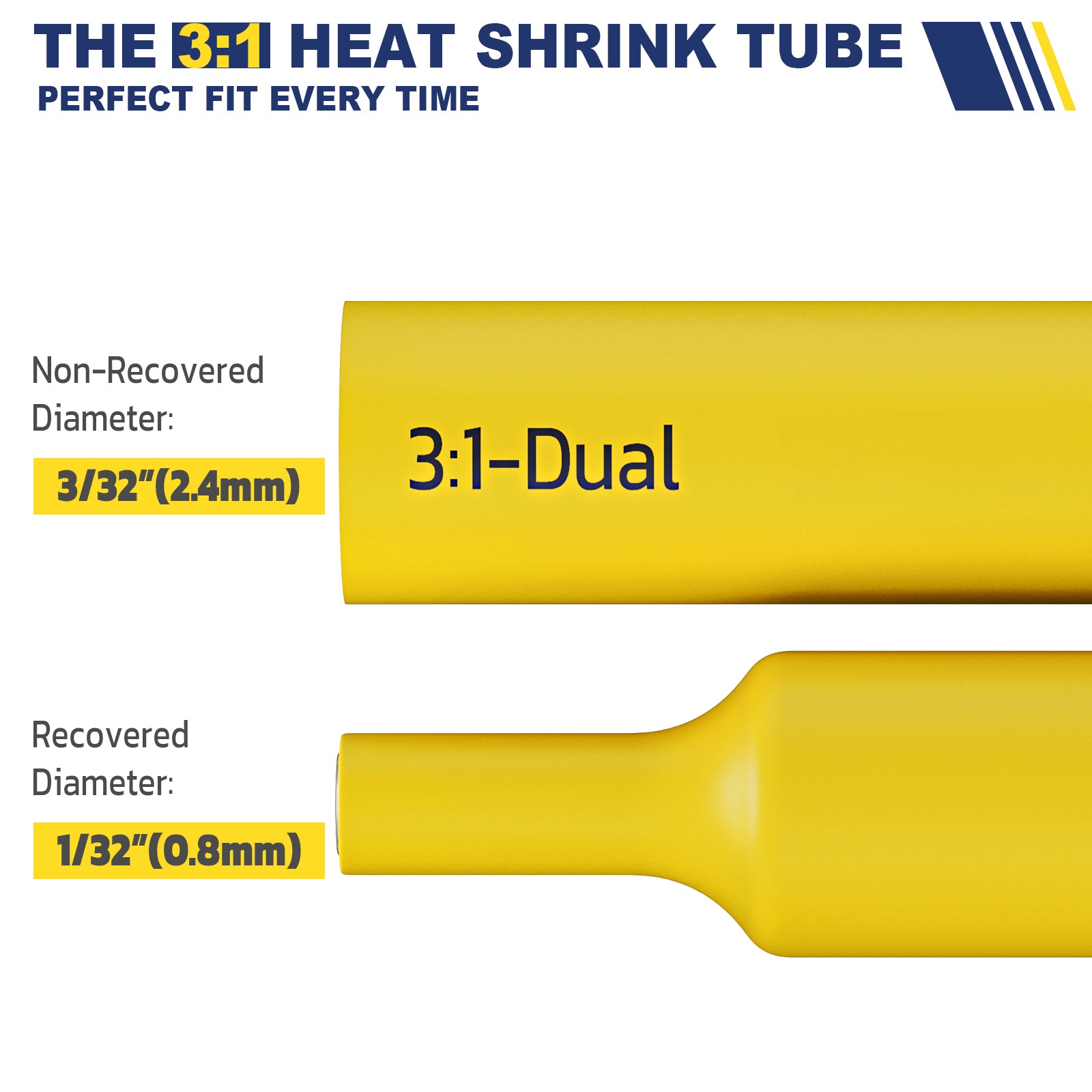 Haisstronica heavy duty heat shrink tubing with flame-retardant 3:1 dual-wall for industrial safety.