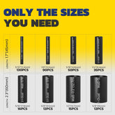 Haisstronica 360PCS heat shrink tubing kit (1/4"-1/2") for electrical wires, offering multi-size versatility.