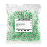 Solder wire connectors - HAISSTRONICA Green SST-G, AWG 18-16, 500pcs. CE/ISO, 2:1 ratio.