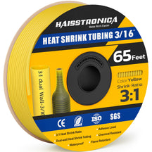 Haisstronica buy heat shrink tubing (3/16", yellow, 65ft) – 3:1 dual-wall, chemical-resistant, and adhesive-lined.