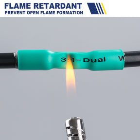 Haisstronica high temperature heat shrink tubing (3:1 dual-wall) for flame-retardant electrical applications.