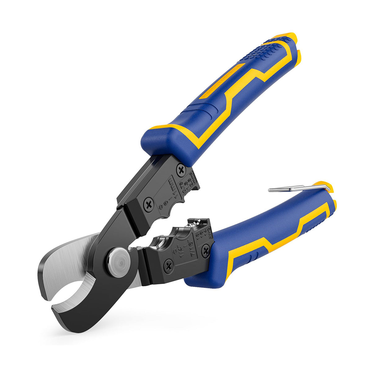 Haisstronica high leverage cable cutters: Textured anti-slip handles ensure comfortable, effortless operation.