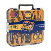Haisstronica 8-in-1 electrician tools in heavy-duty carrying case - organized professional toolkit