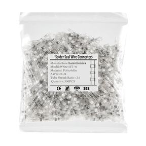 Waterproof electrical connectors - HAISSTRONICA White SST-W, AWG 26-24, 500pcs. SGS certified.
