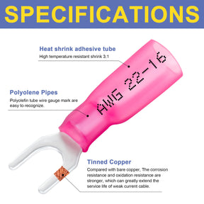 Haisstronica electrical connectors with heat shrink: 3:1 tubing, polyolefin pipes, and durable tinned copper.
