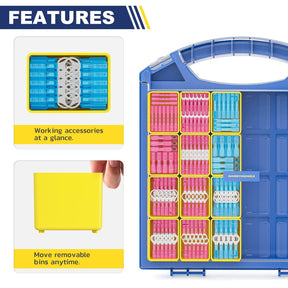 Haisstronica shrink wire connectors kit with organized accessories for easy installation and versatile use.