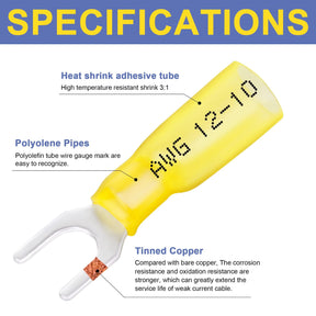 Haisstronica heat shrink electrical connectors: 3:1 adhesive tubing, polyolefin pipes, and tinned copper for durability.
