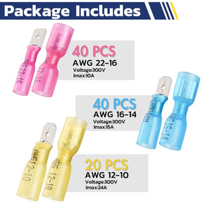 Compact Haisstronica heat shrink butt splice kit with 300V rating for low-voltage wiring projects.
