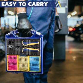 Compact wire crimping tool kit by Haisstronica for on-site repairs.