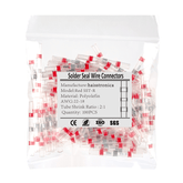 Heat shrink solder connectors - HAISSTRONICA Red SST-R, AWG 22-18, 100pcs. CE/RoHS, 2:1 shrink.