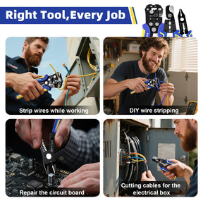 Universal wire stripping tool by Haisstronica: Ideal for DIY projects, circuit repairs, and electrical box maintenance.