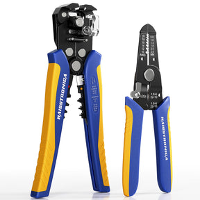Haisstronica wire stripper gauge: AWG 10-20 (0.9-2.8mm) measurement tool for precise cable stripping adjustments.