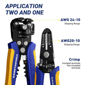 Professional electrician-grade Haisstronica wire strippers: Reliable performance for commercial/industrial electrical installations.